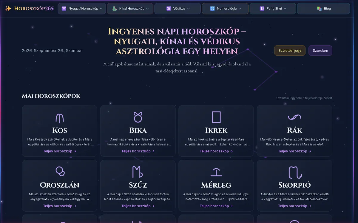 Horoszkóp365 kepernyokep
