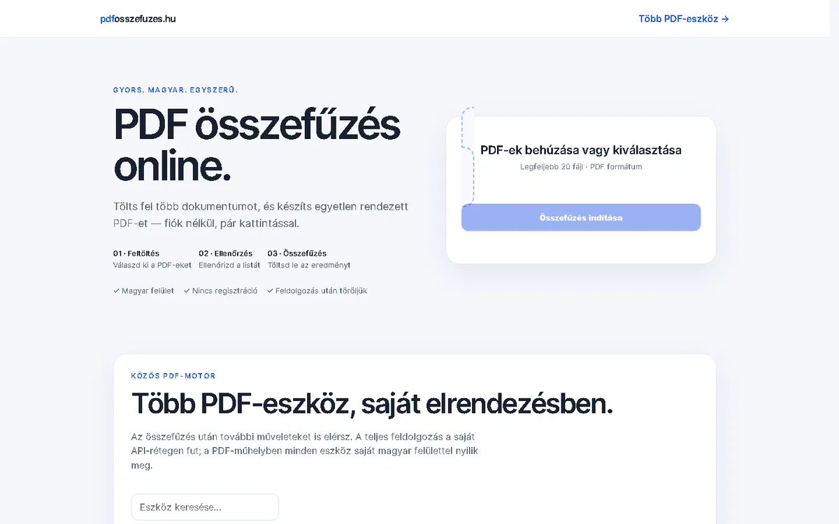 PDF Összefűzés kepernyokep