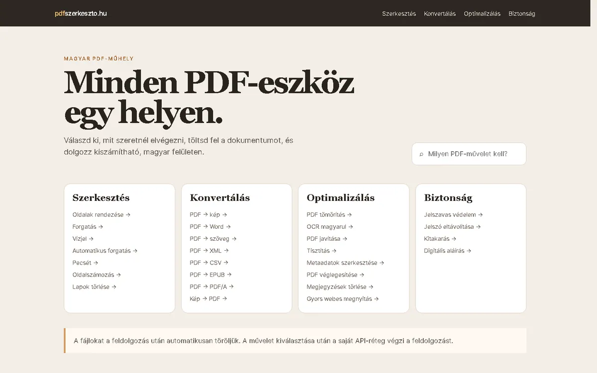 PDF Szerkesztő kepernyokep