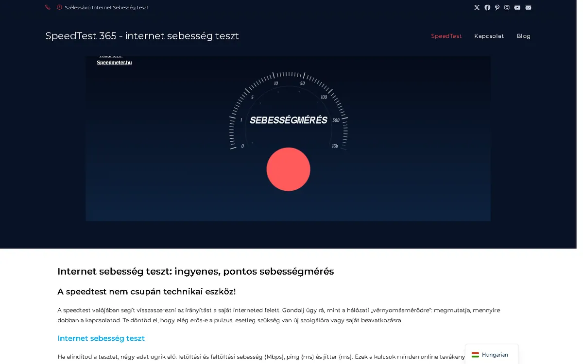 SpeedTest365 kepernyokep